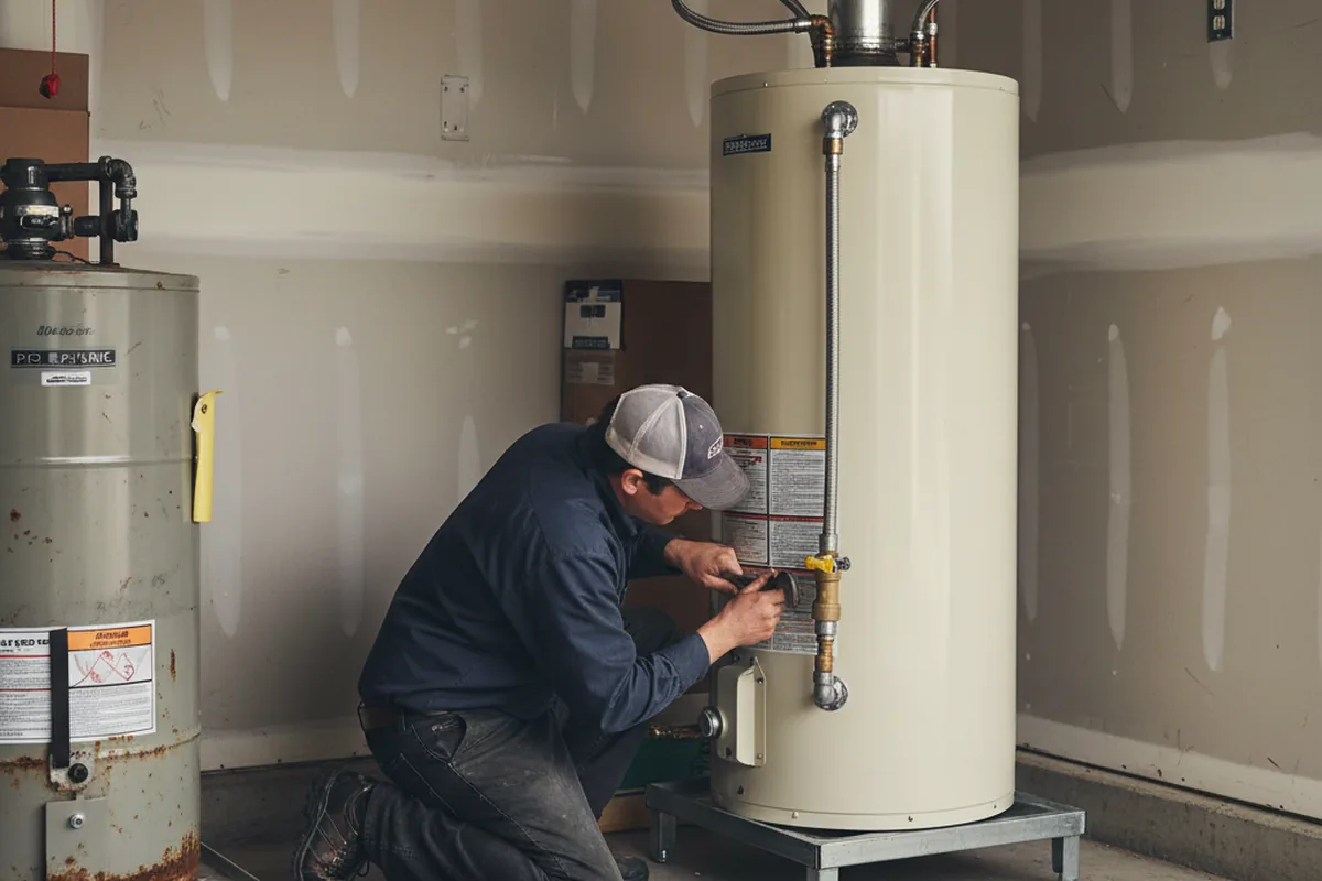 Water heater and shutoff valve replacement in Dupont