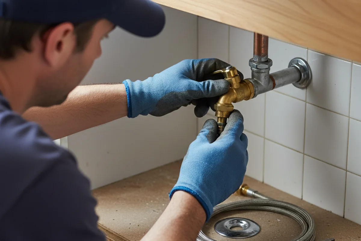 Shutoff valve and fitting work during Emergency Plumbing in Dupont